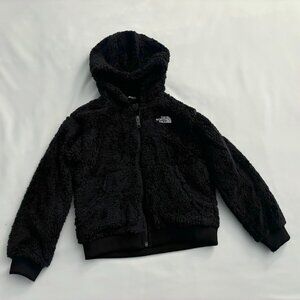 The North Face Kid's Suave Oso Full Zip Hooded Jacket in Black Size 7